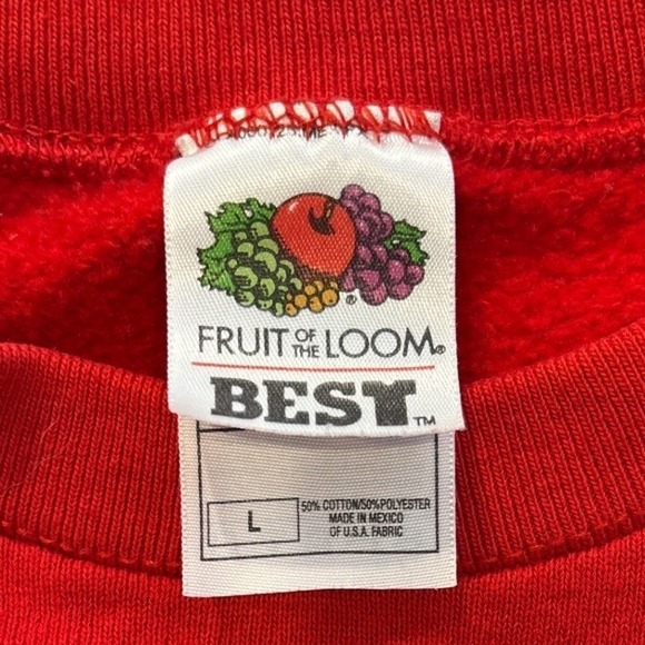 Fruit of the Loom Best‎ Red Venice Beach California Crewneck Sweatshirt Size L - Picture 3 of 9